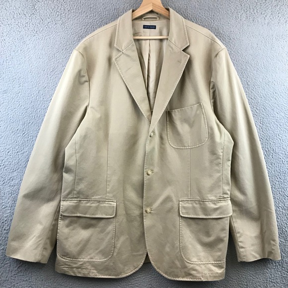 Vintage Polo Ralph Lauren Mens 3XLT Tan Blazer Jacket Sport Coat Tailored